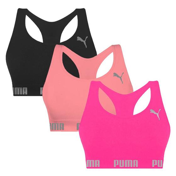 Imagem de Kit 3 Tops Puma Nadador Sem Costura Feminino