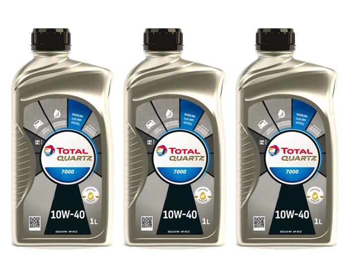 Imagem de Kit 3 Total Quartz 7000 10w40 Api Sn/ Cf