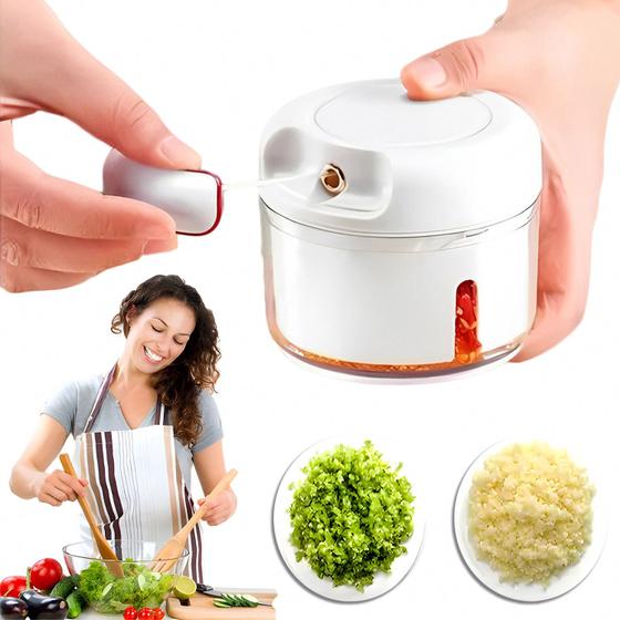 Imagem de Kit 3 Triturador Moedor De Alho E Cebola Picador Temperos Moedor De Alimentos 2 Lâminas Inox 170ml