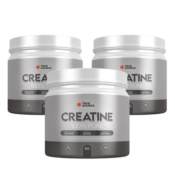 Imagem de Kit 3 True Creatine 100% Pure Creatina Monohidratada 300g TrueSource