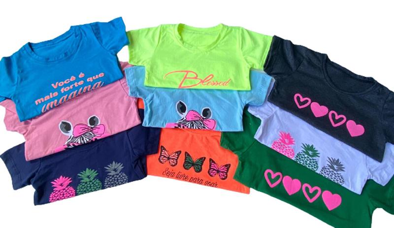 Imagem de Kit 3 tshirts estampadas infantil