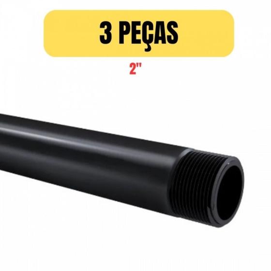 Imagem de Kit 3 tubo eletroduto pvc antichama 2 x 1 metro