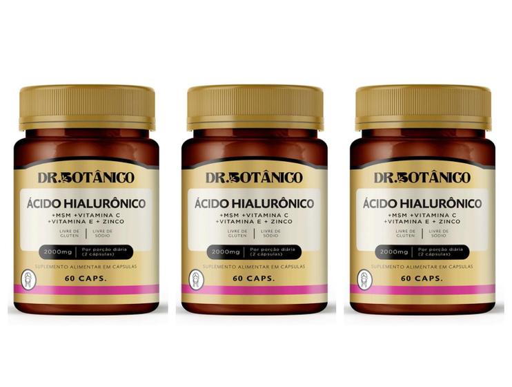 Imagem de Kit 3 Un - Acido Hialuronico Vitamina C E Zinco Dr Botanico