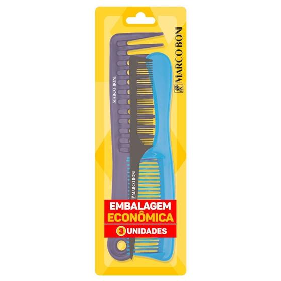 Imagem de Kit 3 UN Pente Com Dentes Largos e Entrelaçados Marco Boni