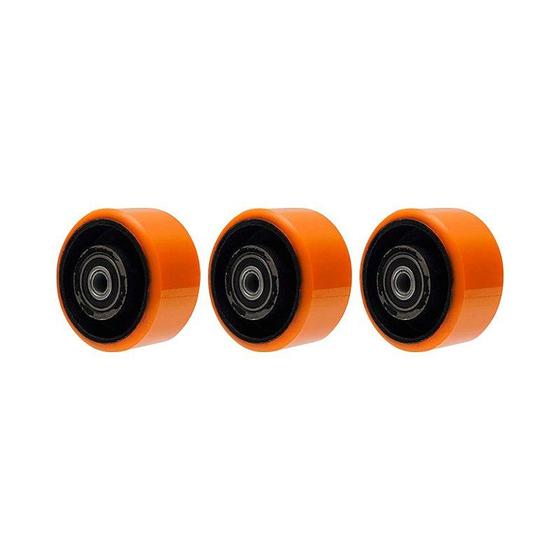 Imagem de Kit 3 un roda poliuretano moldado 52pu 5 pol 400kg p rodízio
