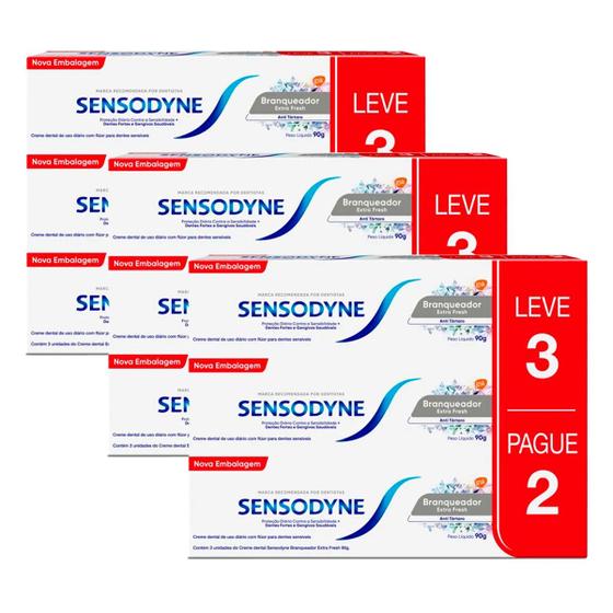 Imagem de Kit 3 un Sensodyne Branqueador Extra Fresh c/ 3 und