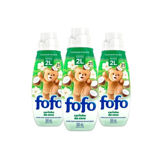 Imagem de Kit 3 Und Amaciante Concentrado Super Fofo Cheirinho Da Natureza 500ml