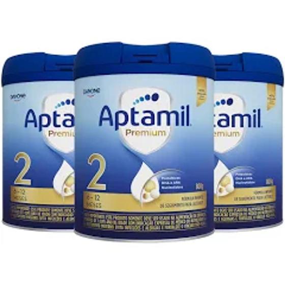 Imagem de Kit 3 und Aptamil Premium 2 800g - Danone