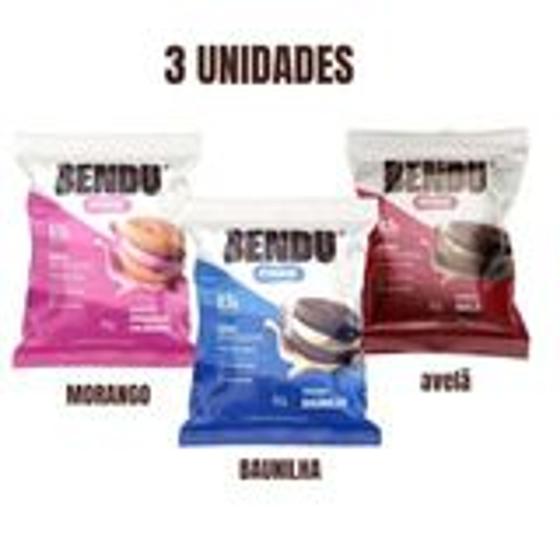 Imagem de Kit 3 und Cookies (Zero açúcar) (Zero Glúten) Morango BENDÚ