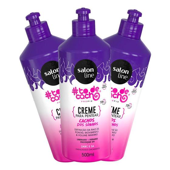 Kit 3 Und Creme Pentear Salon Line Todecacho Cachos Sonhos 500ml Desembaracante Magazine Luiza