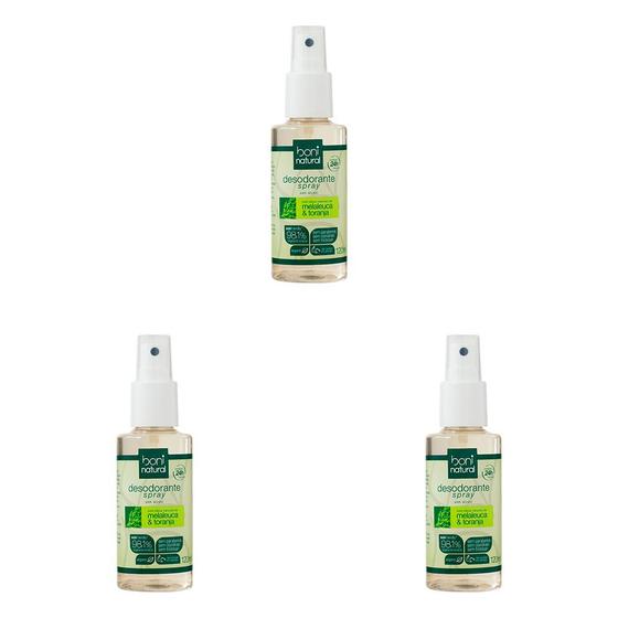 Imagem de Kit 3 Und Desodorante Spray Boni Natural Melaleuca Aloe Vera 120ml