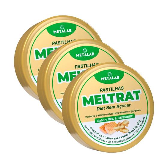 Imagem de Kit 3 und Meltrat Pastilha Mel e Gengibre 45 g