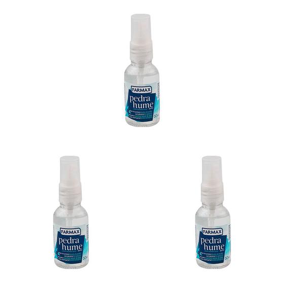 Imagem de Kit 3 Und Pedra Hume Spray Farmax Alívio Cicatrização Rápida 30ml