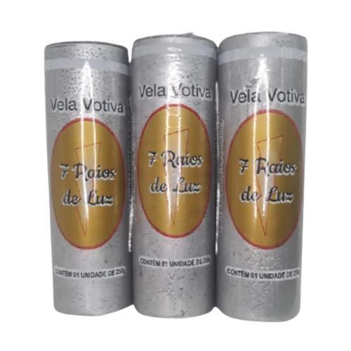 Imagem de Kit 3 Und Velas Votivas 7 Dias Prata - 260 Gr Cada