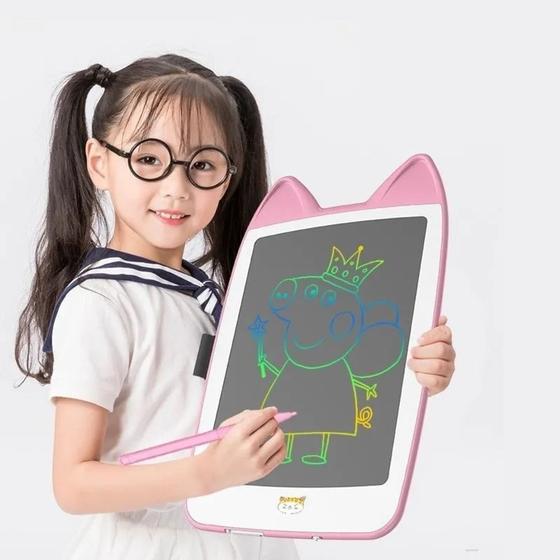 Imagem de Kit 3 uni de Lousas Digital 10.5 Lcd Tablet Infantil P/escrever E Desenho Gato