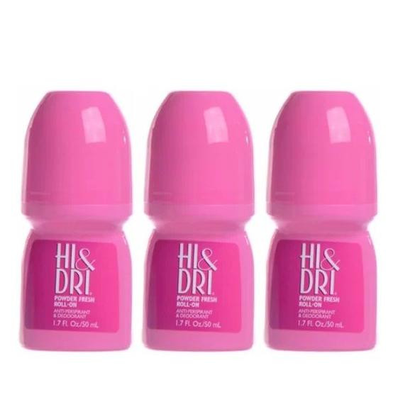 Imagem de Kit 3 Unid. Desodorante Hi & Dri Roll-On Powder Fresh 50ml