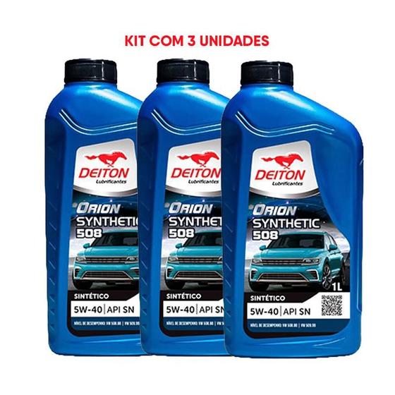 Imagem de Kit 3 Unidade Óleo Deiton Orion Synthetic 508 5W40 1 Litro