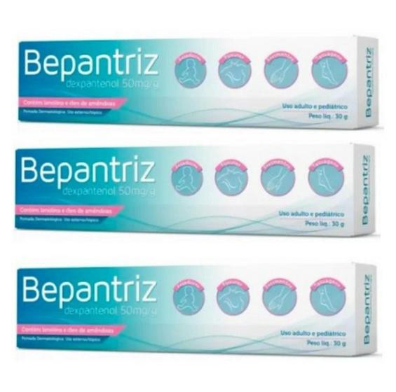 Kit 3 Unidades Bepantriz Pomada Cimed 30g (Mesma Formula Bepantol ...