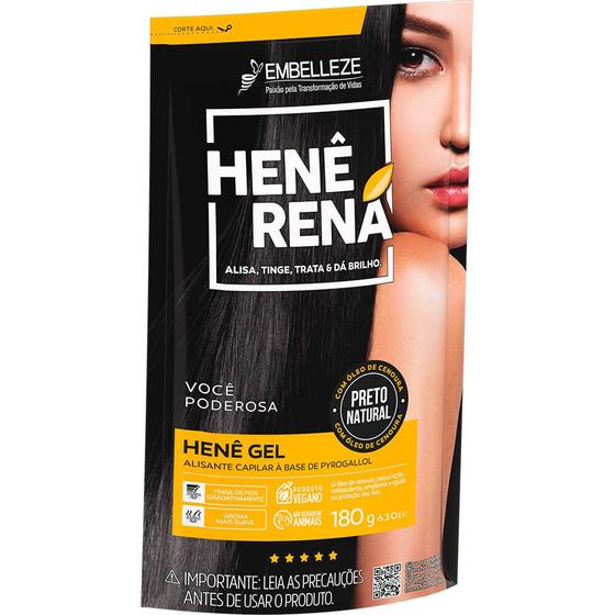 Imagem de Kit 3 unidades de alisante hene rena gel pouch