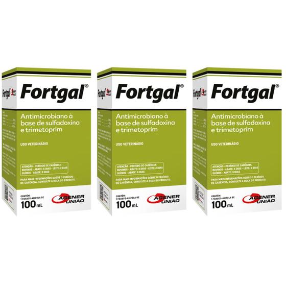 Imagem de Kit 3 unidades - fortgal sol inj 100 ml