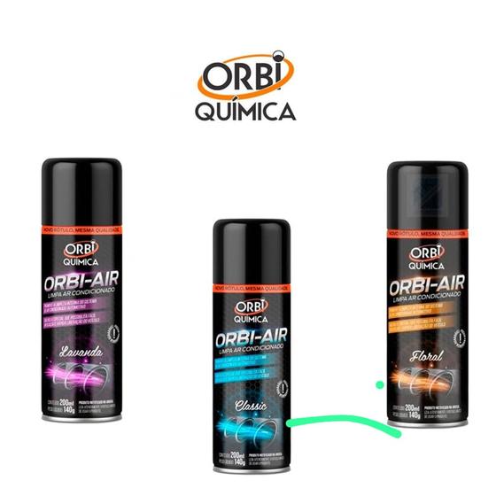 Kit 3 Unidades Limpa Ar Condicionado Automotivo Spray Higienização Orbi Air Menor preço em Kit 3 Unidades Limpa Ar Condicionado Automotivo Spray Higienização Orbi Air