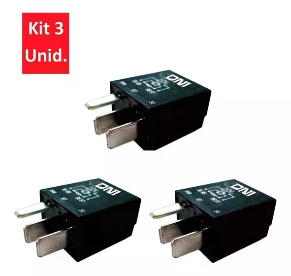 Kit 3 unidades - míni relé auxiliar - 12v - 30a - dni 0125 Menor preço em Kit 3 unidades - míni relé auxiliar - 12v - 30a - dni 0125