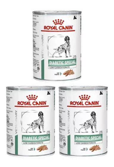 Imagem de Kit 3 Unidades Ração Wet Canine Diabetic Special 410g Royal