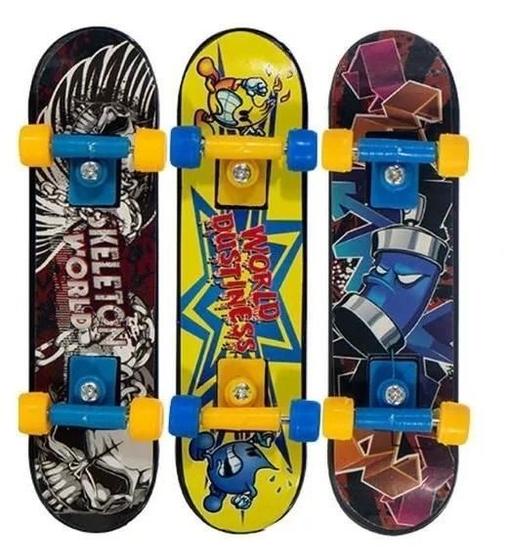 Imagem de Kit 3 Unidades Skate De Dedo Miniatura Art Brink X-Trick