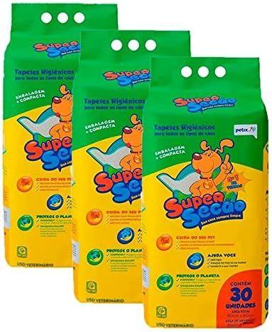 Kit 3 Unidades Tapete Higiênico Cães Super Cão Menor preço em Kit 3 Unidades Tapete Higiênico Cães Super Cão
