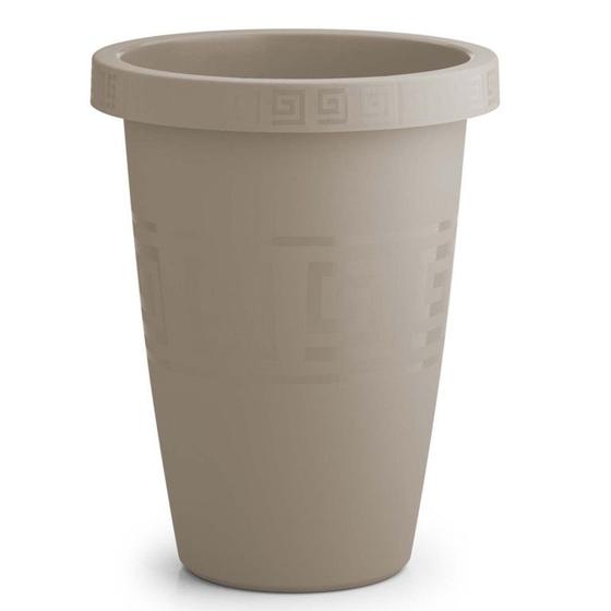 Imagem de Kit 3 Unidades Vaso Redondo Grego 11 Litros De Plástico De Chão Areia Para Flores Plantas Jardins