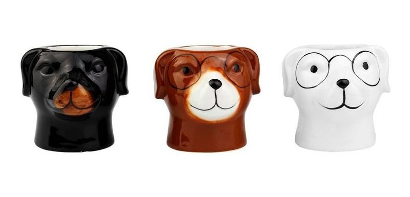 Imagem de Kit 3 Vasos Cachepots Dog de Oculos