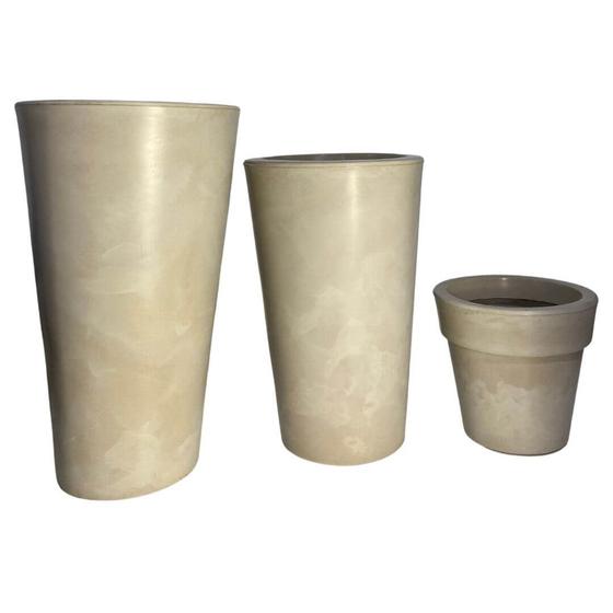 Imagem de Kit 3 Vasos Decorativos Grandes para Plantas Área Interna