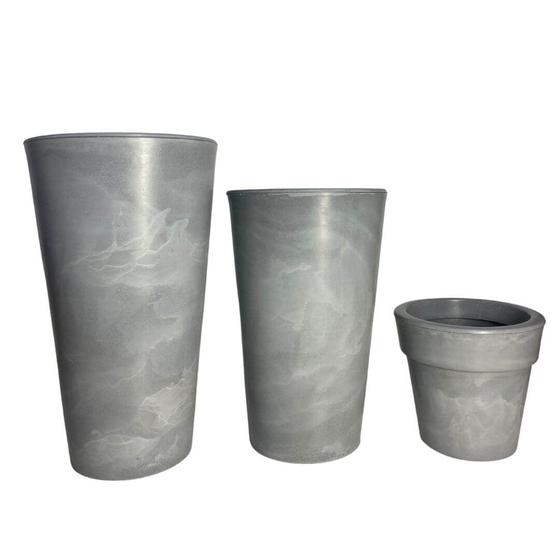 Imagem de Kit 3 Vasos Decorativos Grandes para Plantas Área Interna