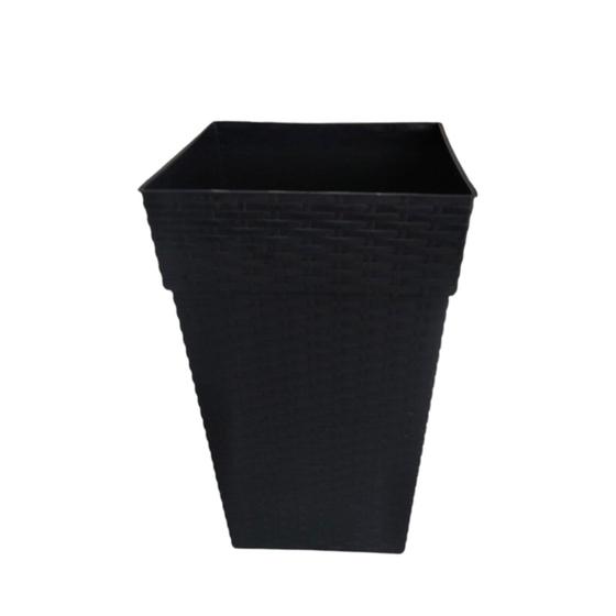 Imagem de kit 3 vasos quadrados coluna plantas rattan 10L/17L/28L