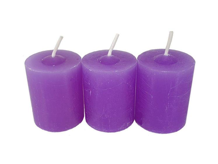 Imagem de Kit 3 Velas Aromáticas Perfumadas Com Aroma De Lavanda - Velas Da JU