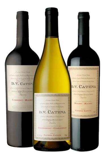 Kit 3 Vinho Argentino Seleção DV Chardonnay,cabernet E Malbec