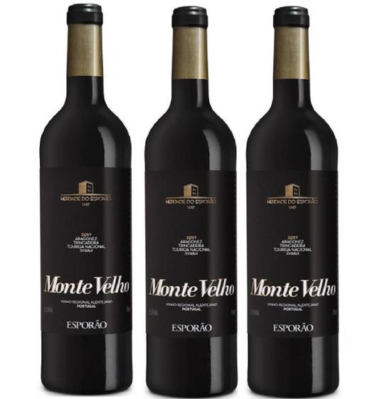 Imagem de Kit 3 Vinho Esporão Monte Velho Portugues 2019 Tinto 750 Ml