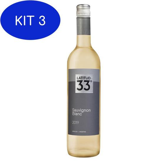 Imagem de Kit 3 Vinho Latitud 33º Sauvignon Blanc 750Ml