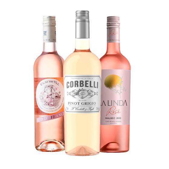 Imagem de Kit 3 Vinhos Rosés Leves 750ml