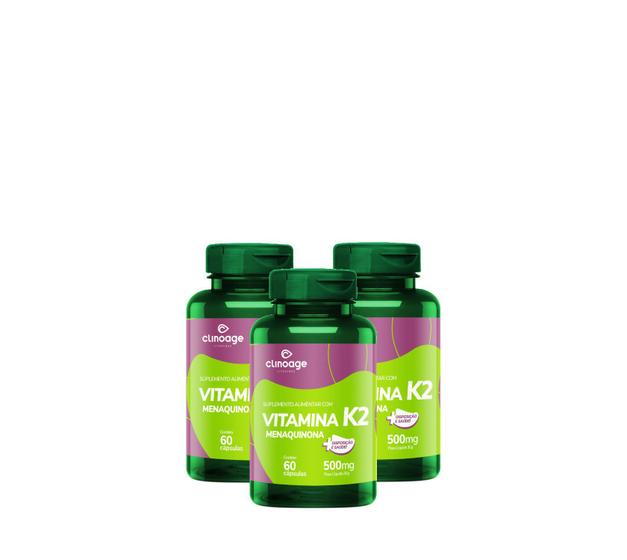 Imagem de Kit 3 Vitamina K2 Menaquinona-7  -  60 Capsulas