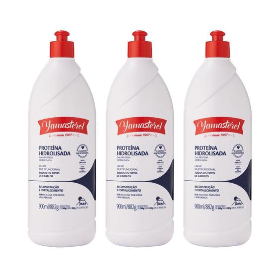 Imagem de Kit 3 Yamasterol Branco Proteína Hidrolisada 900Ml Yamá