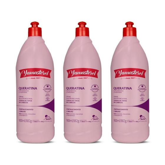 Imagem de Kit 3 Yamasterol Queratina 900Ml - Yamá