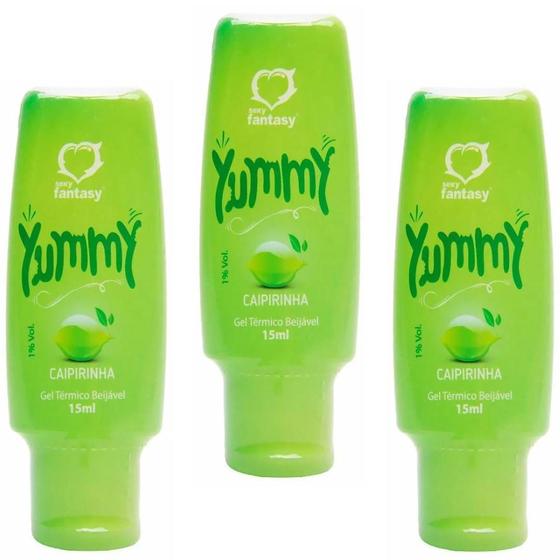 Imagem de Kit 3 Yummy Gel Térmico Comestível Caipirinha Sexy Fantasy