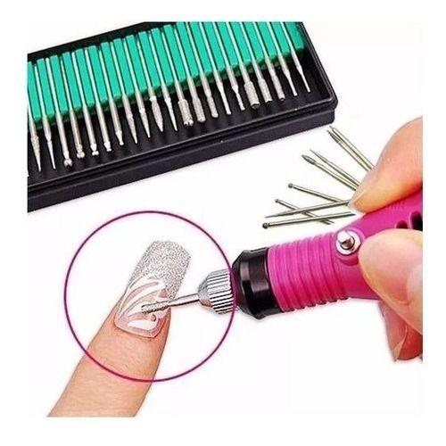 Imagem de Kit 30 Brocas Bits+100 Refil Lixa 