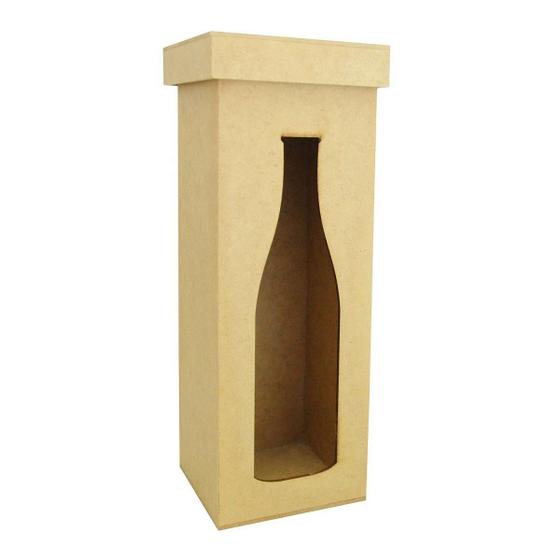 Imagem de Kit 30 Caixa para Vinho Vazada 32,5x9,5x9,5 Mdf Madeira