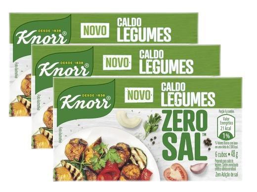 Imagem de KIt 30 Caldo Knorr Zero Sal Legumes 48g cada Total 1.440g