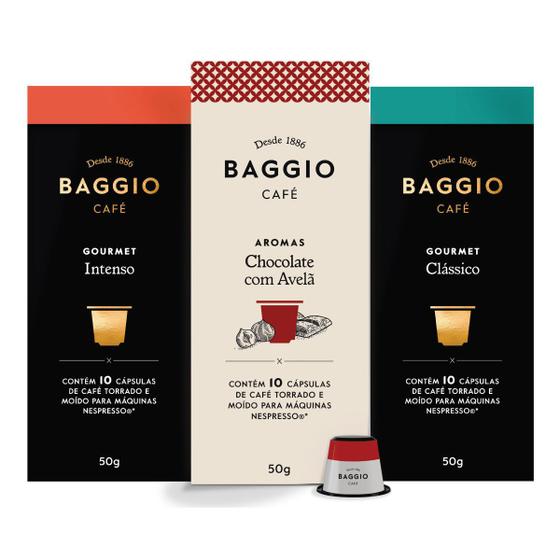 Kit 30 Cápsulas Cafe Gourmet Baggio Cafeteira Nespresso Cápsula de