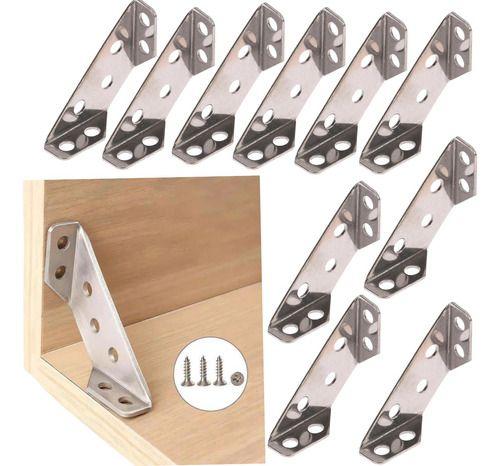 Imagem de Kit 30 Conector De Canto De Aço Inoxidável Para Móveis Unive