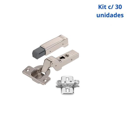 Imagem de Kit 30 Dobradiças Blum Reta 107 75s1550cb + 30 Blumotion