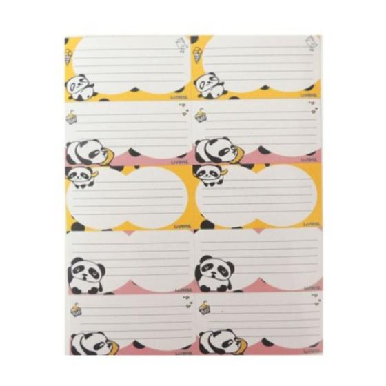 Imagem de Kit 30  etiquetas adesivas escolar presente Panda